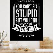 De advocaat kan het scheiden poster (Keuken)