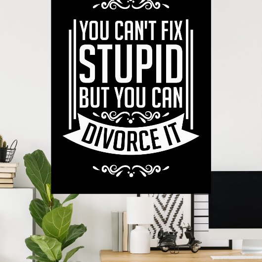 De advocaat kan het scheiden poster (Thuiskantoor)