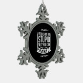 De advocaat kan het scheiden tin sneeuwvlok ornament (Links)