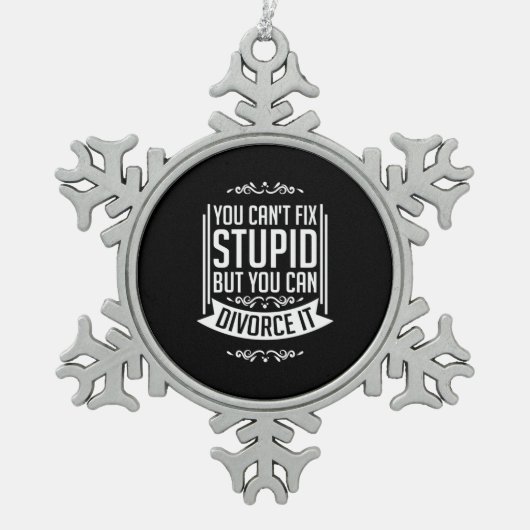 De advocaat kan het scheiden tin sneeuwvlok ornament (Voorkant)