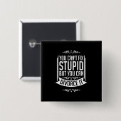 De advocaat kan het scheiden vierkante button 5,1 cm (Voorkant /achterkant)