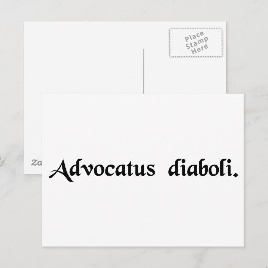 De advocaat van de duivel briefkaart (Voorkant / Achterkant)