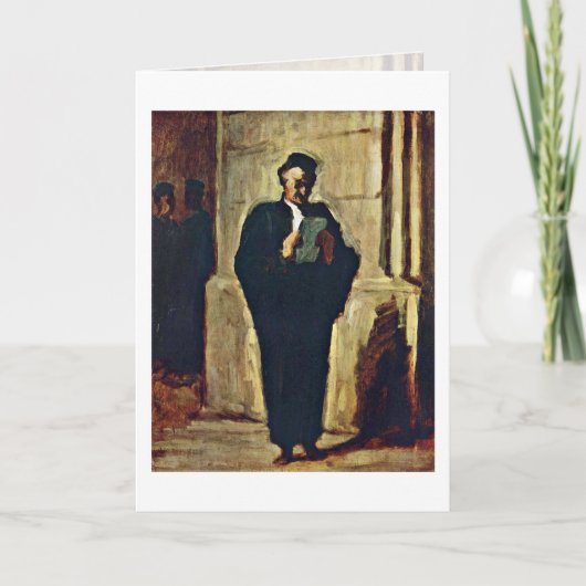 De Advocaat van Lesender door Honore Daumier Kaart (Voorkant)