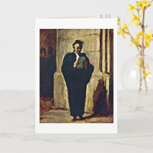 De Advocaat van Lesender door Honore Daumier Kaart (Gele Bloem)