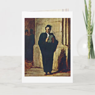 De Advocaat van Lesender door Honore Daumier Kaart
