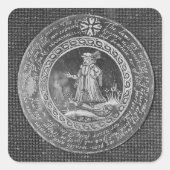 De advocaat vierkante sticker (Voorkant)