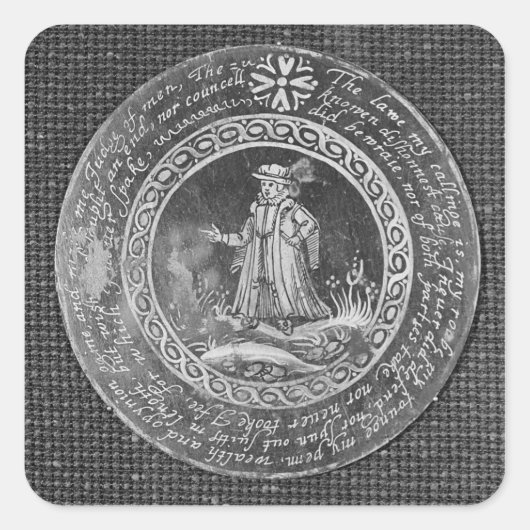 De advocaat vierkante sticker (Voorkant)