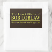 De advocatenkantoren van BOB LOBLAW Rechthoekige Sticker (Tas)