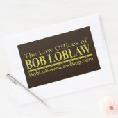 De advocatenkantoren van BOB LOBLAW Rechthoekige Sticker (Envelop)