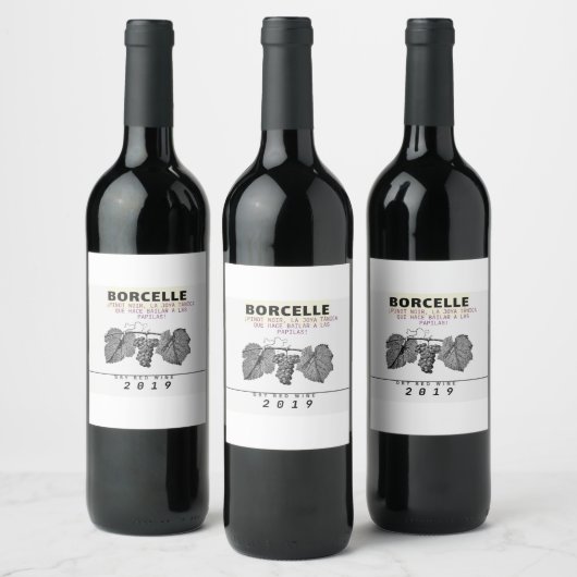 De adwicher wijn etiket (Flessen)