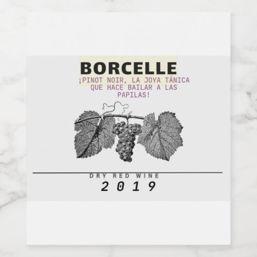 De adwicher wijn etiket (Enkel label)