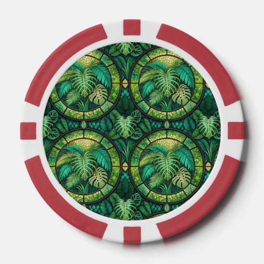 De afbeelding toont een pokerchip met een levendig (Voorkant)