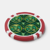 De afbeelding toont een pokerchip met een levendig (Enkel)