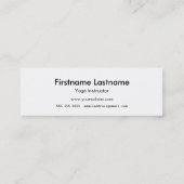 De afbeelding van de boomyoga. mini visitekaartje (Achterkant)