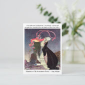 De  afbeelding van de koningin en de magische voge briefkaart (Staand voorkant)