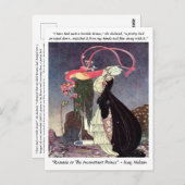 De  afbeelding van de koningin en de magische voge briefkaart (Voorkant / Achterkant)