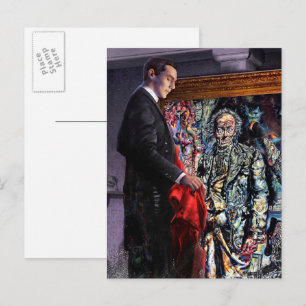 De afbeelding van Dorian Gray Gotische Horror Ansi Briefkaart