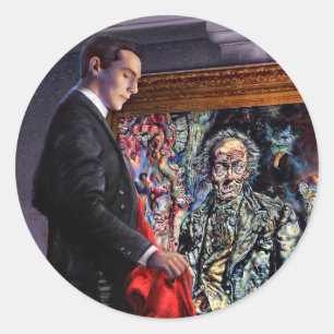 De afbeelding van Dorian Gray Gotische Horror Stic Ronde Sticker