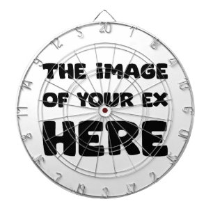 De afbeelding van je ex hier dartbord