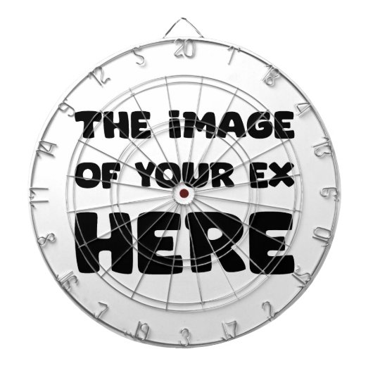 De afbeelding van je ex hier dartbord (Voorkant)