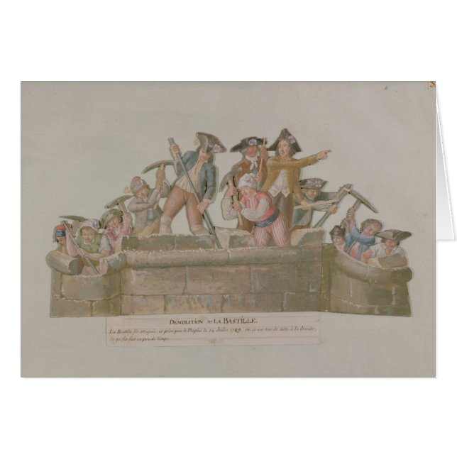 De afbraak van de Bastille, juli 1789 (Voorkant Horizontaal)