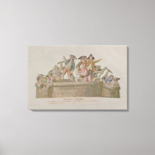 De afbraak van de Bastille, juli 1789 Canvas Afdruk