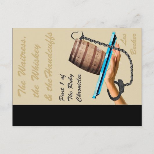 De afdekking "The Waitress, the Whiskey & the Hand Briefkaart (Voorkant)