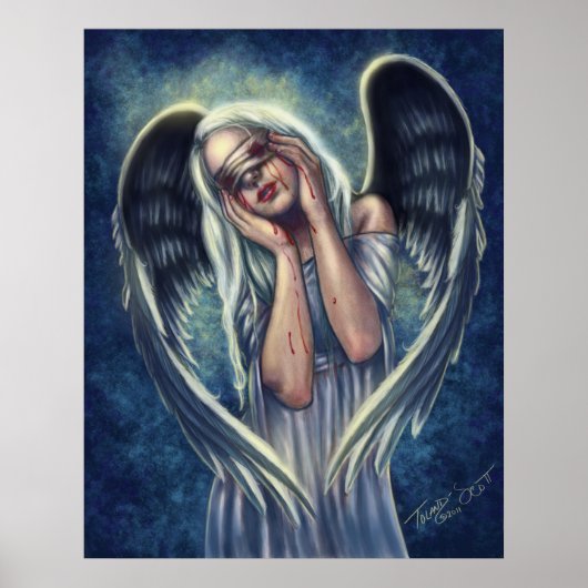 De Afdruk van het Geklonken Angel Canvas Poster (Voorkant)
