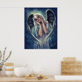De Afdruk van het Geklonken Angel Canvas Poster (Keuken)