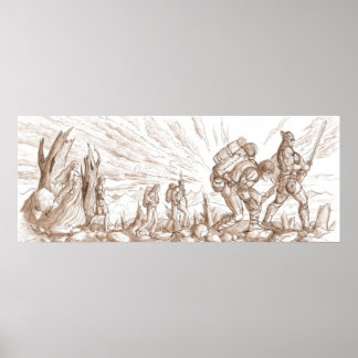 De afdruk van het Onderzoek (klantgerichte grootte Poster