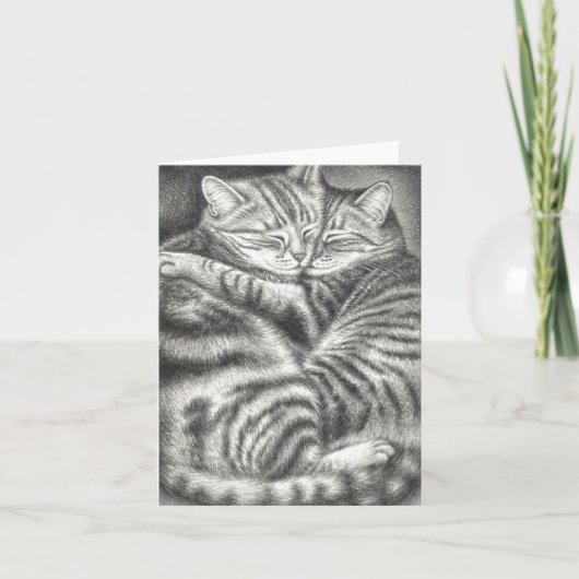 DE AFFECTIE VAN DE KAT VAN DE GESTREEPTE KAT KAART (Voorkant)