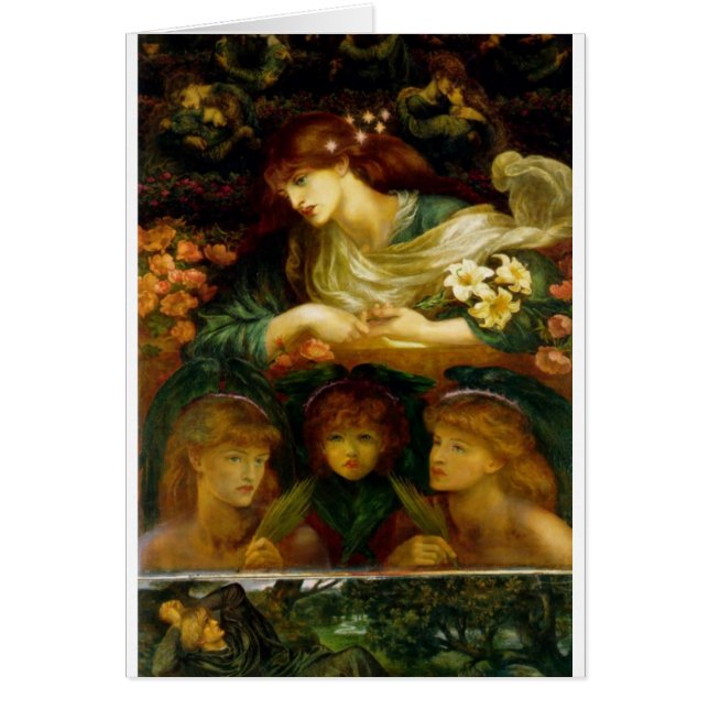 De afgebeelde Damozel - Briefkaart (Voorkant)