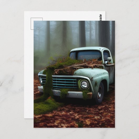 De afgedankte digitale Truck Art Briefkaart (Voorkant / Achterkant)