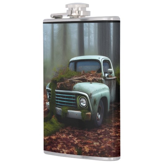 De afgedankte digitale Truck Art Heupfles (Links)