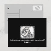 De afgematte die "u missen" Briefkaart 1 (Voorkant / Achterkant)