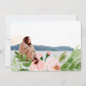 DE AFGESTUDEERDE BLUSH WATERCOLOR FLORAL AANKONDIGING (Achterkant)