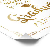 de afgestudeerde partij ondertekent goud voor advi foto afdruk (Hoek)