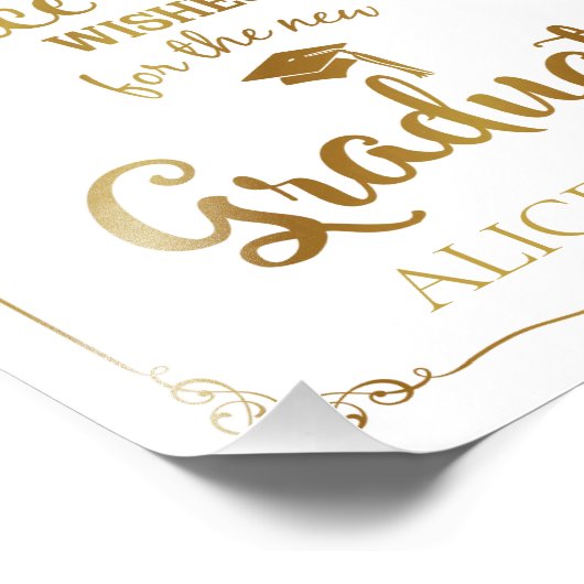 de afgestudeerde partij ondertekent goud voor advi foto afdruk (Hoek)