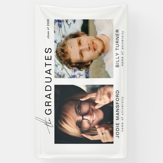 de afgestudeerde 'Photo Joint Afstuderen Congrats! Spandoek (Verticaal)