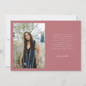 De Afgestudeerde Vieren Roze Multi Foto Aankondiging (Achterkant)