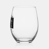 De afgestudeerden | 2-zijdig dubbel afstudeerfeest wijnglas zonder voet (Links)