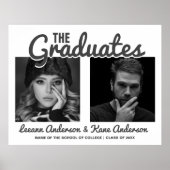 De afgestudeerden | Dubbele Afstudeer Welkom Poster (Voorkant)