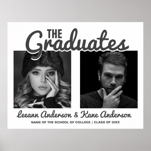 De afgestudeerden | Welkom met dubbel Afstuderen Poster (Voorkant)