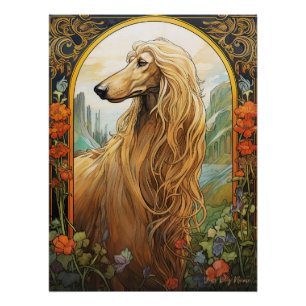 De Afghaanse Hound Dog 002 - Natalia Mucha Perfect Poster