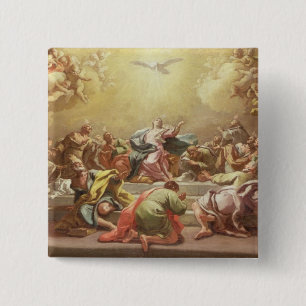 De afkomst van de Heilige Geest Vierkante Button 5,1 Cm
