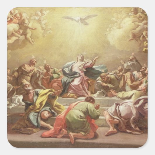 De afkomst van de Heilige Geest Vierkante Sticker (Voorkant)