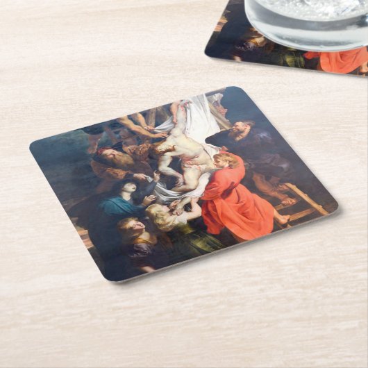 De afkomst van het kruis, Rubens Kartonnen Onderzetters (Schuin)