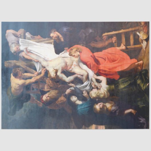 De afkomst van het kruis, Rubens Tissuepapier (Voorkant)