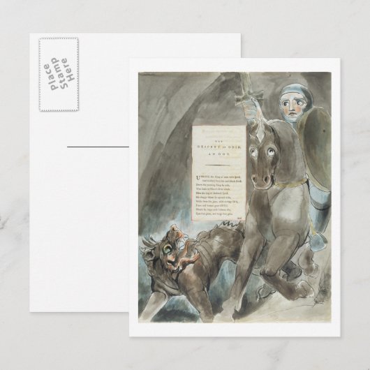 De afkomst van Odin, een ode, uit 'De gedichten va Briefkaart (Voorkant / Achterkant)