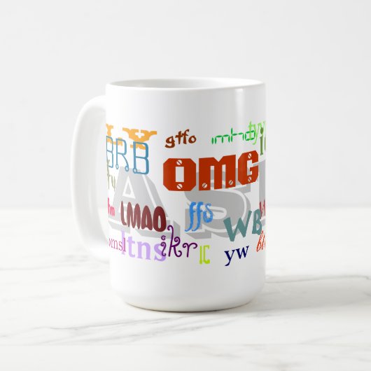 De afkorting van Avid Chatter Mok (Voorkant links)